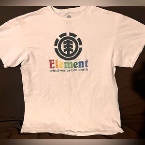 Size large white Element tee shirt